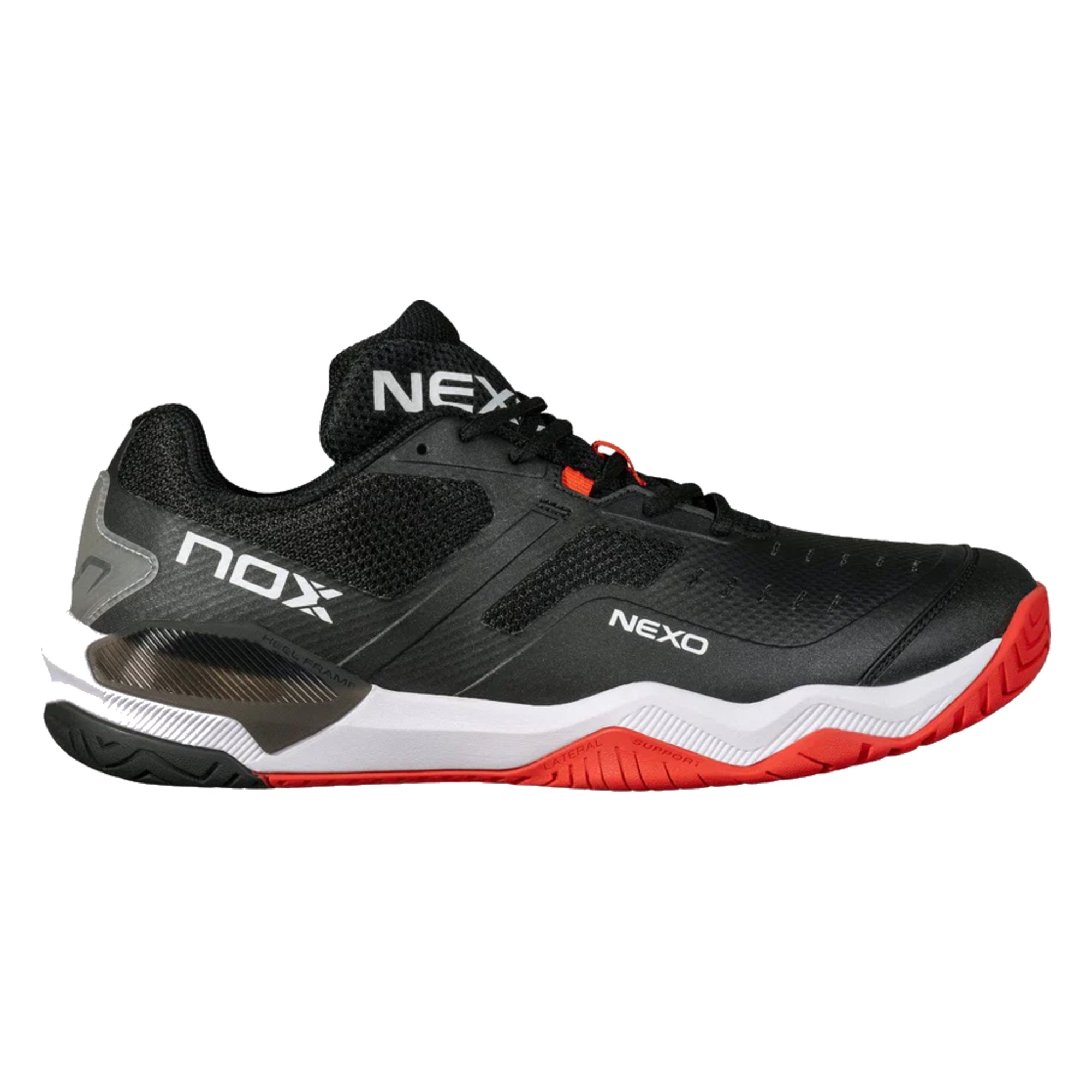 LUX NEXO Black/Lava Red Pickleball Shoes-1